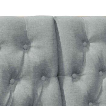 Gepolstertes Kopfteil Hellgrau 120 cm Massives Kiefernholz