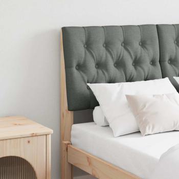 ARDEBO.de - Gepolstertes Kopfteil Dunkelgrau 120 cm Massives Kiefernholz