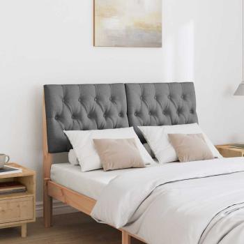 Gepolstertes Kopfteil Dunkelgrau 120 cm Massives Kiefernholz