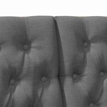 Gepolstertes Kopfteil Dunkelgrau 120 cm Massives Kiefernholz