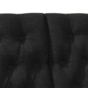 Gepolstertes Kopfteil Schwarz 120 cm Massives Kiefernholz