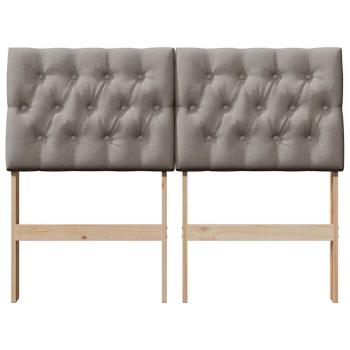 Gepolstertes Kopfteil Taupe 120 cm Massives Kiefernholz