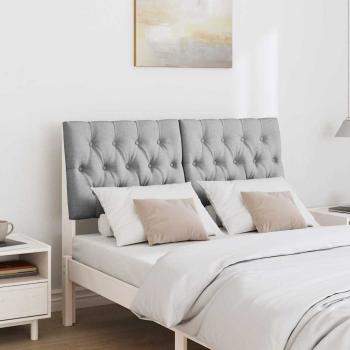 Gepolstertes Kopfteil Hellgrau 120 cm Massives Kiefernholz