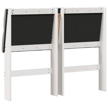 Gepolstertes Kopfteil Hellgrau 120 cm Massives Kiefernholz