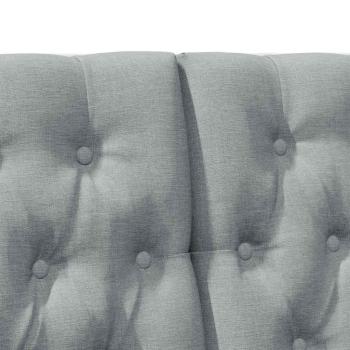 Gepolstertes Kopfteil Hellgrau 120 cm Massives Kiefernholz