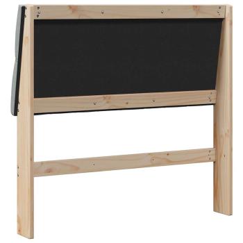 Gepolstertes Kopfteil Hellgrau 100 cm Massives Kiefernholz