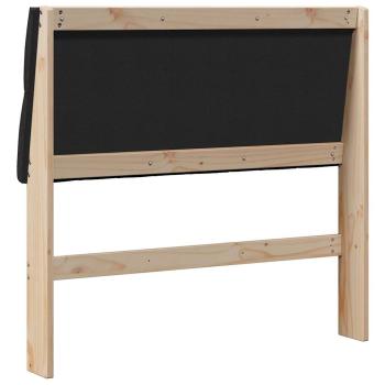 Gepolstertes Kopfteil Schwarz 100 cm Massives Kiefernholz