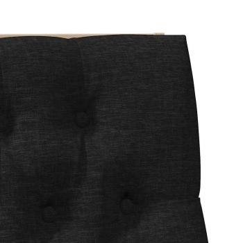 Gepolstertes Kopfteil Schwarz 100 cm Massives Kiefernholz