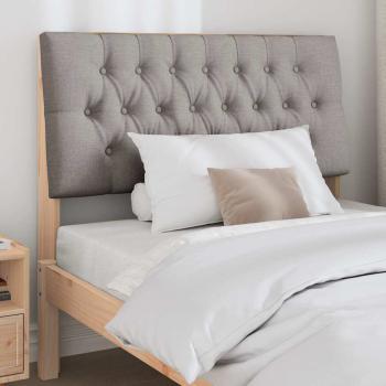Gepolstertes Kopfteil Taupe 100 cm Massives Kiefernholz