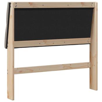 Gepolstertes Kopfteil Taupe 100 cm Massives Kiefernholz
