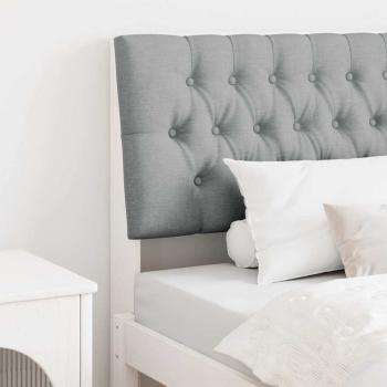 ARDEBO.de - Gepolstertes Kopfteil Hellgrau 100 cm Massives Kiefernholz