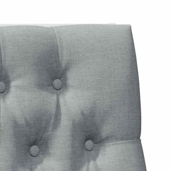 Gepolstertes Kopfteil Hellgrau 100 cm Massives Kiefernholz