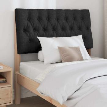 Gepolstertes Kopfteil Schwarz 90 cm Massives Kiefernholz