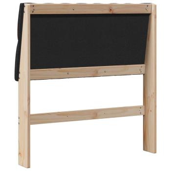 Gepolstertes Kopfteil Schwarz 90 cm Massives Kiefernholz