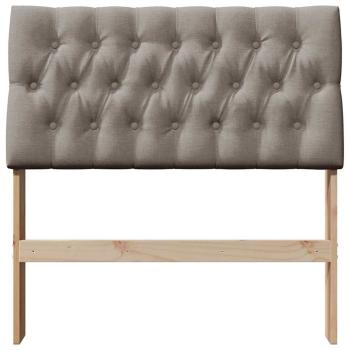 Gepolstertes Kopfteil Taupe 90 cm Massives Kiefernholz