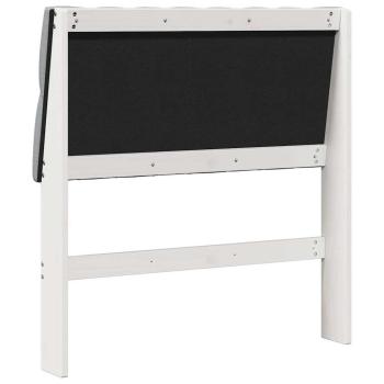 Gepolstertes Kopfteil Hellgrau 90 cm Massives Kiefernholz