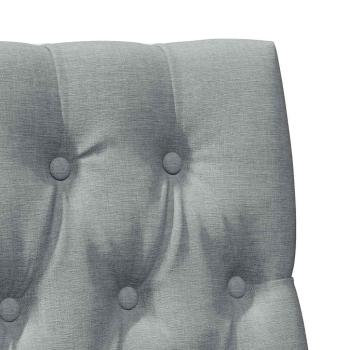 Gepolstertes Kopfteil Hellgrau 90 cm Massives Kiefernholz