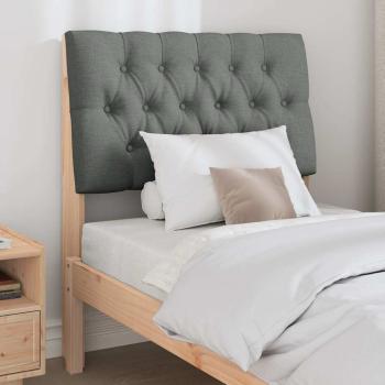 Gepolstertes Kopfteil Dunkelgrau 80 cm Massives Kiefernholz