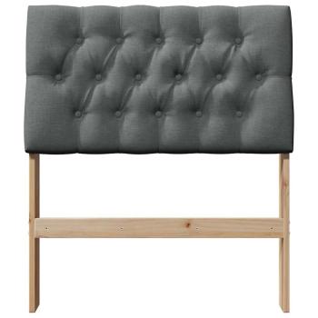 Gepolstertes Kopfteil Dunkelgrau 80 cm Massives Kiefernholz