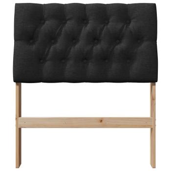 Gepolstertes Kopfteil Schwarz 80 cm Massives Kiefernholz