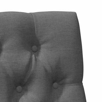 Gepolstertes Kopfteil Dunkelgrau 75 cm Massives Kiefernholz