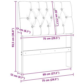 Kopfteil Sonstiges Braun 75 cm Massivholz Kiefer