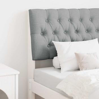 ARDEBO.de - Gepolstertes Kopfteil Hellgrau 75 cm Massives Kiefernholz