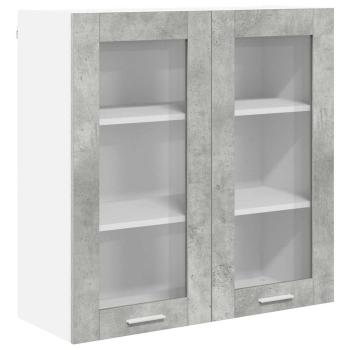 Hängeschrank Riga Beton Grau 80 x 31 x 80 cm Holzwerkstoff