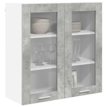 Hängeschrank Riga Beton Grau 80 x 31 x 80 cm Holzwerkstoff
