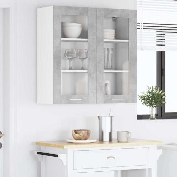 Hängeschrank Riga Beton Grau 80 x 31 x 80 cm Holzwerkstoff