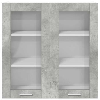 Hängeschrank Riga Beton Grau 80 x 31 x 80 cm Holzwerkstoff