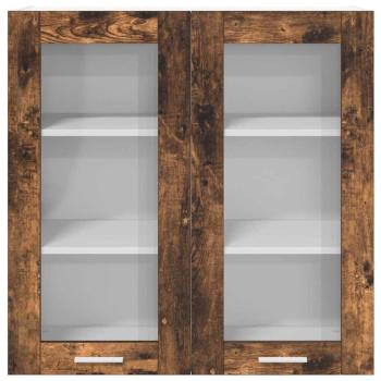 Hängeschrank mit Regal Riga Geräucherte Eiche 80 x 31 x 80 cm