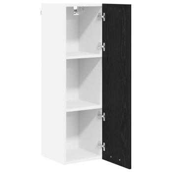 Hängeschrank mit Tür Riga Schwarz Eichen-Optik 30 x 31 x 100 cm