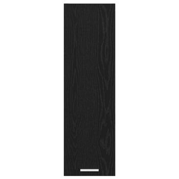 Hängeschrank mit Tür Riga Schwarz Eichen-Optik 30 x 31 x 100 cm