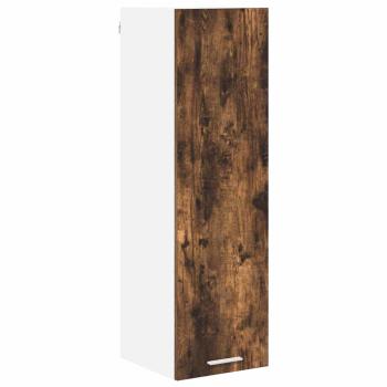 ARDEBO.de - Hängeschrank mit Regal Riga Geräucherte Eiche 30 x 31 x 100 cm