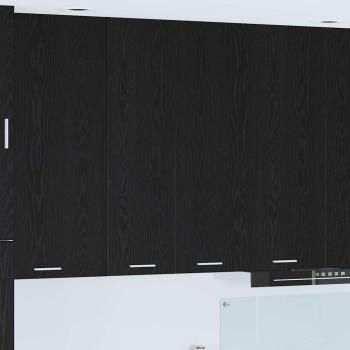 ARDEBO.de - Hängeschrank mit Tür Riga Schwarz Eichen-Optik 60 x 31 x 100 cm