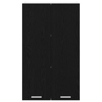 Hängeschrank mit Tür Riga Schwarz Eichen-Optik 60 x 31 x 100 cm