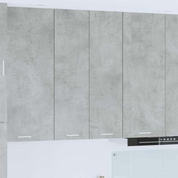 ARDEBO.de - Hängeschrank Riga Beton Grau 60 x 31 x 100 cm Holzwerkstoff