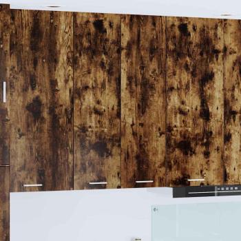 ARDEBO.de - Hängeschrank mit Regal Riga Geräucherte Eiche 60 x 31 x 100 cm