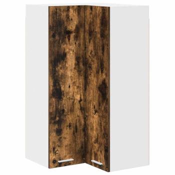 Hängeschrank Riga Geräucherte Eiche und Weiß 57 x 57 x 100 cm
