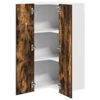 Hängeschrank Riga Geräucherte Eiche und Weiß 57 x 57 x 100 cm