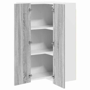 ARDEBO.de - Hängeschrank Riga Sonoma-Eiche und Weiß 57 x 57 x 100 cm