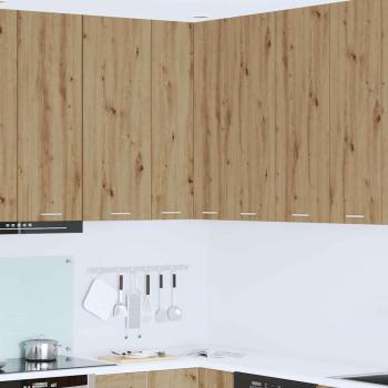 ARDEBO.de - Hängeschrank Riga Sonoma-Eiche und Weiß 57 x 57 x 100 cm