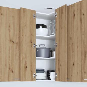 Hängeschrank Riga Sonoma-Eiche und Weiß 57 x 57 x 100 cm