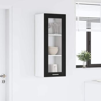 Hängeschrank mit Tür Riga Schwarz Eichen-Optik 40 x 31 x 100 cm