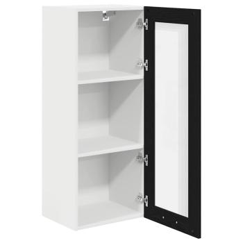 Hängeschrank mit Tür Riga Schwarz Eichen-Optik 40 x 31 x 100 cm