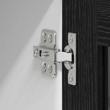 Hängeschrank mit Tür Riga Schwarz Eichen-Optik 40 x 31 x 100 cm