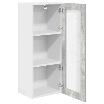 Hängeschrank Betongrau 40 x 31 x 100 cm Holzwerkstoff