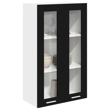 Hängeschrank mit Tür Riga Schwarz Eichen-Optik 60 x 31 x 100 cm