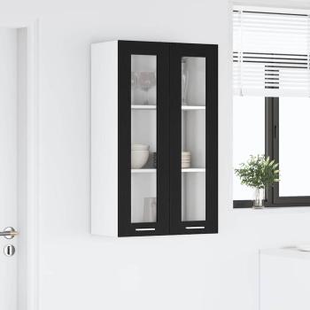 Hängeschrank mit Tür Riga Schwarz Eichen-Optik 60 x 31 x 100 cm